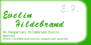 evelin hildebrand business card